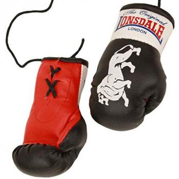 Lonsdale Black Miniature Boxing Gloves for Adults (Unisex)