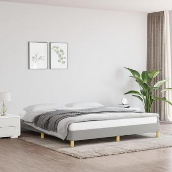 Estructura de cama gris claro tela 180x200 cm VidaXL