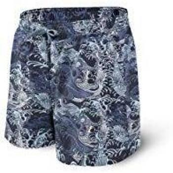 SAXX Underwear Co. Shorts De Baño - Bañador Largo Cannonball 2N1 Con Bolsillos - Shorts De Baño Con Forro De Malla de los hombres|Gran Ola Azul|Medio