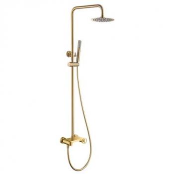 Conjunto Ducha Monomando Olimpo Oro Cepillado