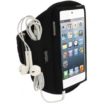 iGadgitz U1993 Brazalete Deporte Funda Adecuado para Apple iPod Touch 5th 6th 7th Gen - Negro