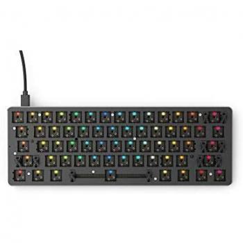 Teclado Mecánico Glorious GMMK Compact USB Barebone 60% con Retroiluminación RGB Hot-Swap y Layout ANSI - Negro