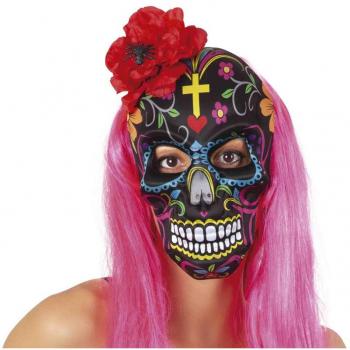 Máscara de Catrina con Flor y Araña