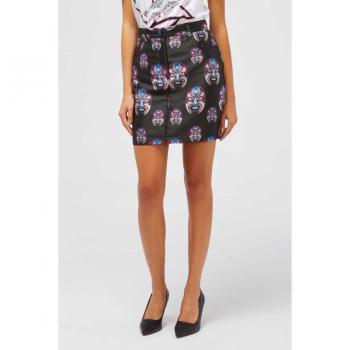 Custo Barcelona Women's Black Mini Skirt - XS Oriental Fantasy Design
