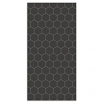 Alfombra Vinílica Mosaico Hexágonos Gris 120x160 cm - Antideslizante e Ignífuga - Ideal para Cocina y Salón