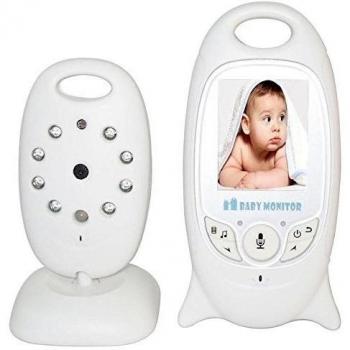 Electro-Weideworld - 2 LCD 2CH Vigilabebés con Cámara CMOS Visión Nocturna Monitoreo de temperatura Inalámbrico Monitor Seguridad para Bebé, VB601
