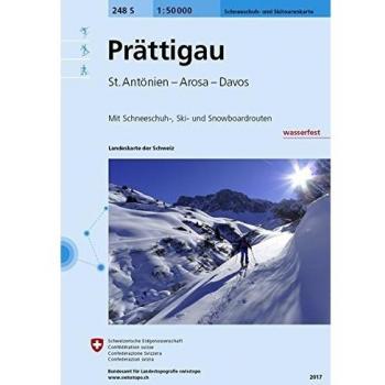Mapa topográfico y de esquí Prättigau 1:50.000