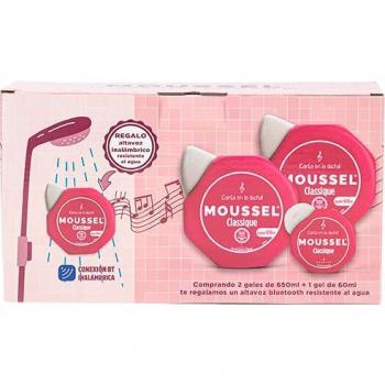 Pack Moussel Gel de Baño 650 ml x2 + Gel Mini 60 ml + Altavoz Inalámbrico GRATIS