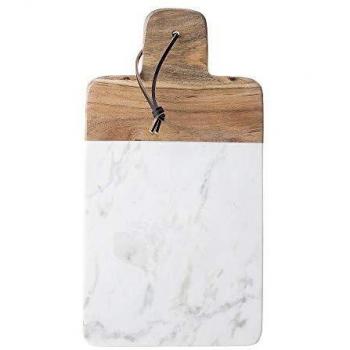 Bloomingville Tabla para cortar, blanco, mrmol