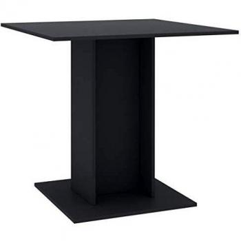 Gray Engineered Wood Dining Table 80x80x75 cm