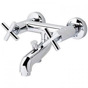 Galindo matrix 8241000 grifo baño-ducha bimando con accesorios de ducha plata cromado