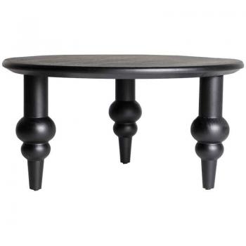 Mesa de Centro Krasic de Madera Abedul en color Negro de 80x80x40cm