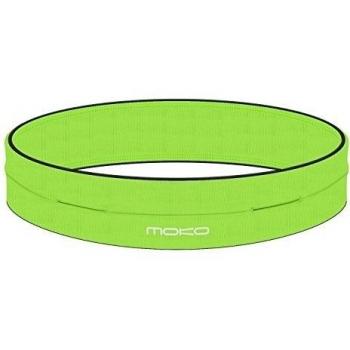 MoKo Riñoneras Belt Universal - Deportivo Cinturón de Correr de 4 Bolsillos para Ejercicios, Fitness, Gimnasio para iPhone 7 / 6S / Galaxy J3 / S6 / S7 Edge, Verde