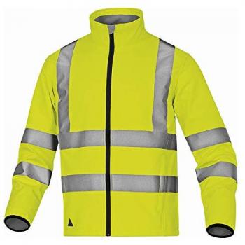 Delta Plus legajagt Chaqueta de Softshell poliéster con 3 capas laminadas, Amarillo neón, L, 10 unidades)