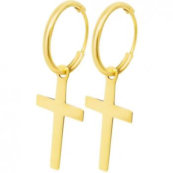 Pendientes Cruz Time Road Hin00020/12 Oro