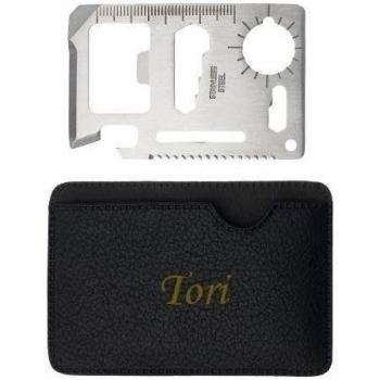Herramienta multifunción de bolsillo con estuche con nombre grabado: Tori