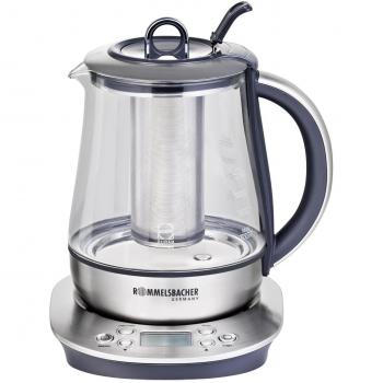 Rommelsbacher TA 1400 1.2L 1400W Acero Inoxidable, Transparente - Tetera