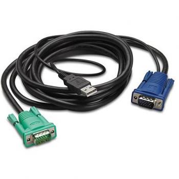 Cable KVM APC AP5822 de 3,66m en color Negro para video, teclado y ratón