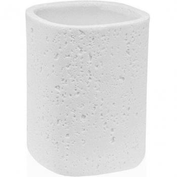 Portacepillos de Dientes Versa Blanco Resina 8 x 10,5 x 8 cm