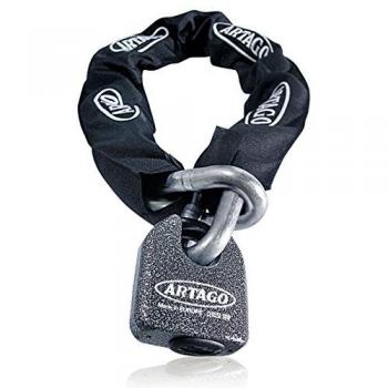 Candado + Cadena Artago 68 Bunker Selección, Sold Secure Oro, Antirrobo para Moto de Máxima Seguridad