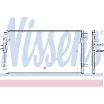 Condensador de aire acondicionado NISSENS 94806 sin secador Aluminio 785 R 134 a para CHRYSLER Voyager 4 y Grand IV