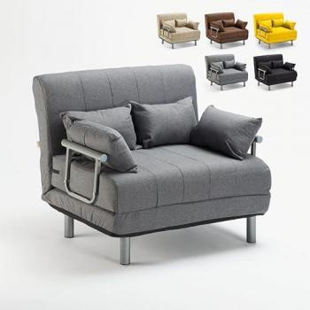 Sillón Sofá Cama Plegable Deborah Twin Dos Plazas Color Gris