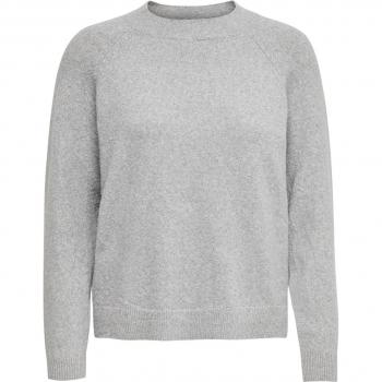 Suéter de Mujer Only Rica Life Cuello Redondo Gris Melange Talla M Regular Fit
