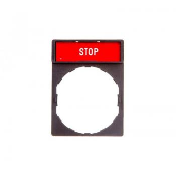 Placa de inscripción Schneider Electric para usar con XALD / XALE / XALK / XB4 / XB5 / Serie XB7, Portaetiquetas 30x40mm, compatible con 22 aparatos de diámetro