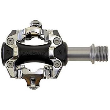 Exustar - Pedales automáticos para Bicicleta de montaña Plata Multicolor Talla:Talla única