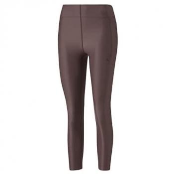 Mallas largas Puma Studio Your Move Ultrabare 7/8 Tight para mujer en color marrón y lila oscuro, talla L