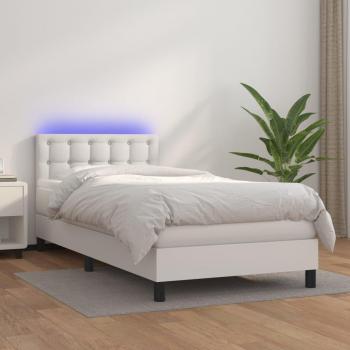 Cama solar suave con colchón y LED blanco 90x190 cm