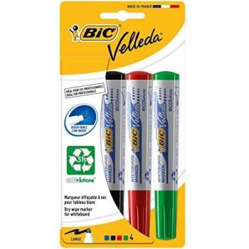 BIC Rotulador para Pizarra Velleda 4 Unidades Multicolor