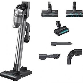 Aspiradora Sin Cable Samsung Jet™ 90 Complete, Potencia 200W, Sin Bolsa, Autonomía de Hasta 60 Min, Incluye 6 Accesorios, Color Plata