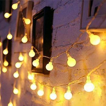 Guirnalda Luces 10 m 100 led, Cadena de Luces Blanco Cálido 8 modos Impermeable, Decoracion para Navidad, Festivales, Bodas, Cobertizos, Patios, Jardines, Pérgolas