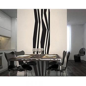 Ursula Lanzinger Vinilo Adhesivo no.UL260 Wallpaper Longitudinal Stripes, Color:Berenjena;Größe:204cm x 50cm