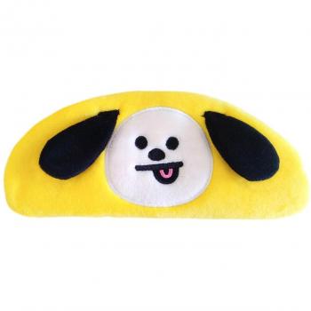 Estuche de felpa BT21 Chimmy amarillo y negro