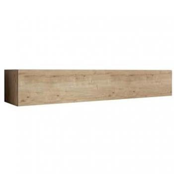 Mueble TV Colgante Modelo Aitana M2 - Color Roble, Ancho 180 cm, Largo 30 cm, Alto 40 cm, 1 Puerta, 3 Compartimentos, Acabado en mate, Diseño moderno