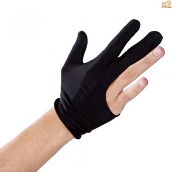 niceeshop(TM) Billar Piscina Snooker Cue Tiradores 3 Dedos Guantes (1 Pieza, Negro)