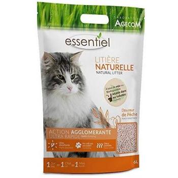 Essentiel Arena Aglomerante Natural para Gatos con Aroma a Melocotón - 6 L