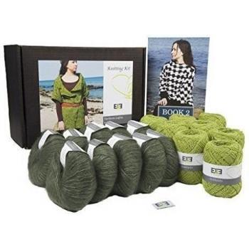 DesignEtte X-Large Hokkaido Northern Lights Knitting Kit, Green Flash / Oliva