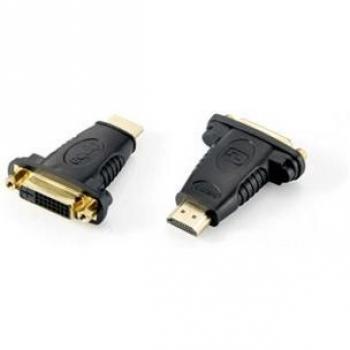 Equip 118909 - Adaptador HDMI/DVI, Macho-Hembra, Color Negro
