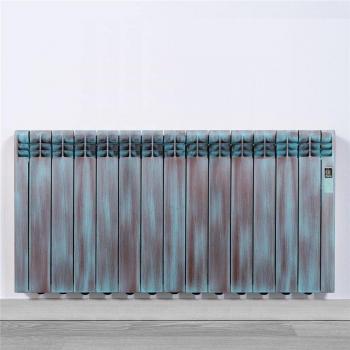 Radiador eléctrico Rointe DNA 1430W con WiFi, diseño Amazon, color óxido verde, 13 módulos