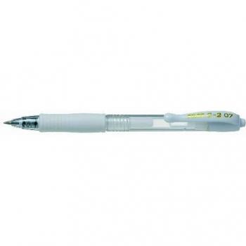 Bolígrafo Retráctil de Gel Pilot G-207 Punta 0.7mm Tinta Pastel Blanco (Pack 12)