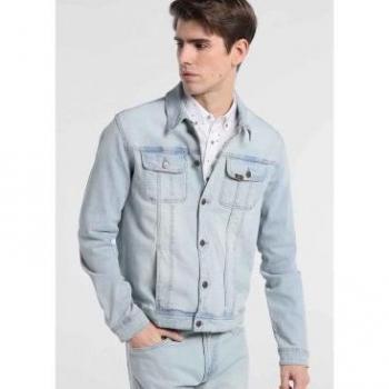 Cazadora vaquera azul claro Lois Jeans para hombre, tipo denim, color azul claro, diseño clásico con botones y bolsillos frontales