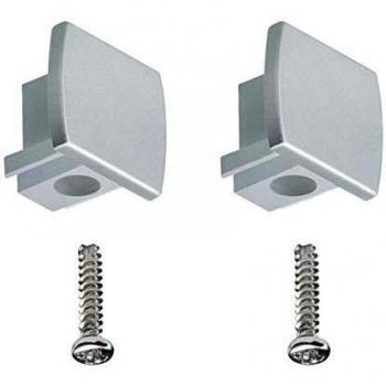 Tapa terminal universal Paulmann URail set de 2 cromo mate