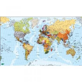 Faibo 203738 - Mapa del Mundo, metálico, 84 x 140 cm