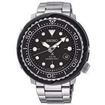 Seiko Men's Solar Watch SNE497P1EST - 46.5mm Elegant Design - Water Resistant - Includes Case