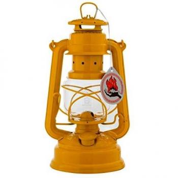 Lámpara de tormenta Feuerhand 276 Amarillo Signal, incluye mecha y fabricada en acero galvanizado