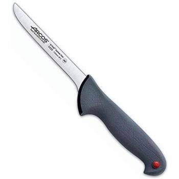 Arcos Serie Colour Prof, Cuchillo Deshuesador, Hoja de Acero Inoxidable Nitrum de 130 mm, Mango de Polipropileno recubierto de Elastómero Color gris