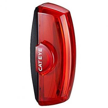 CatEye Rapid X2 - Luces y reflectores Traseros para Ciclismo, Color Negro, Unisex, Rapid X2 Rear RC, Rojo
